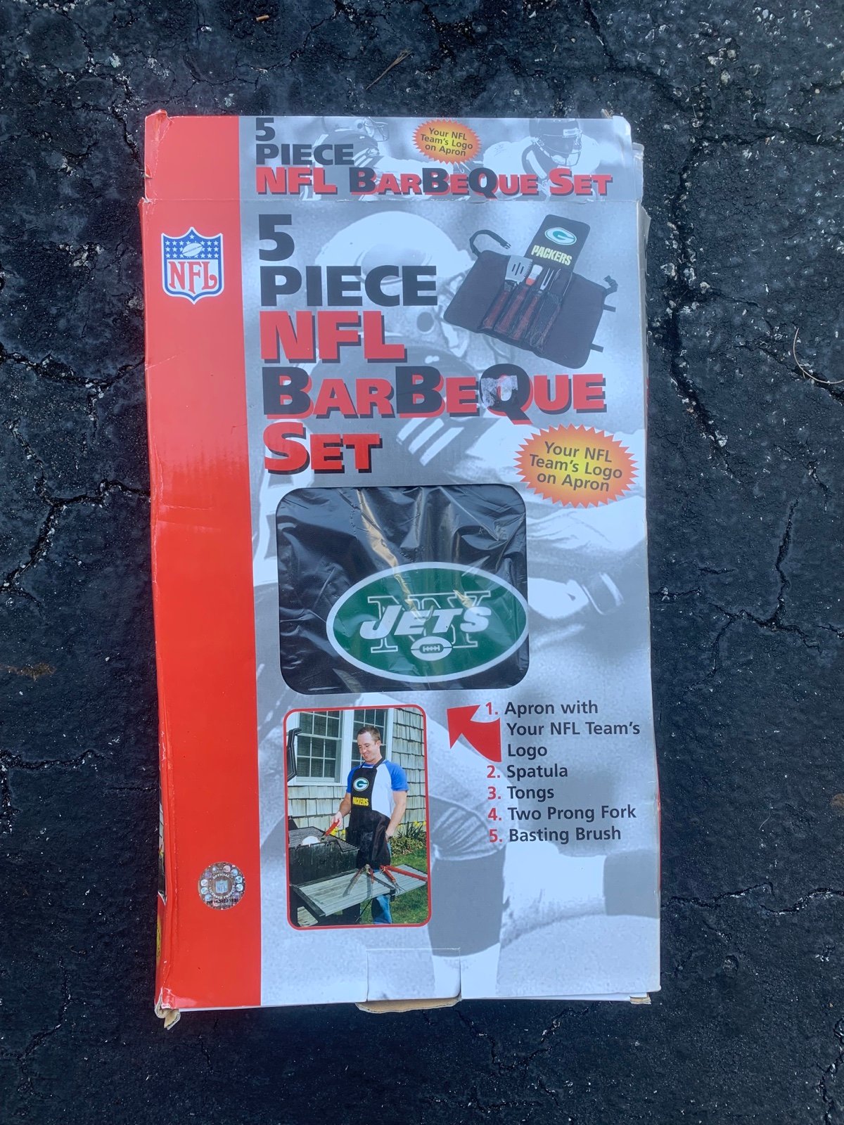 5pc NFL Jets Barbecue set / BBQ / Dad / Fathers Day / Grill / kitchen /sports /