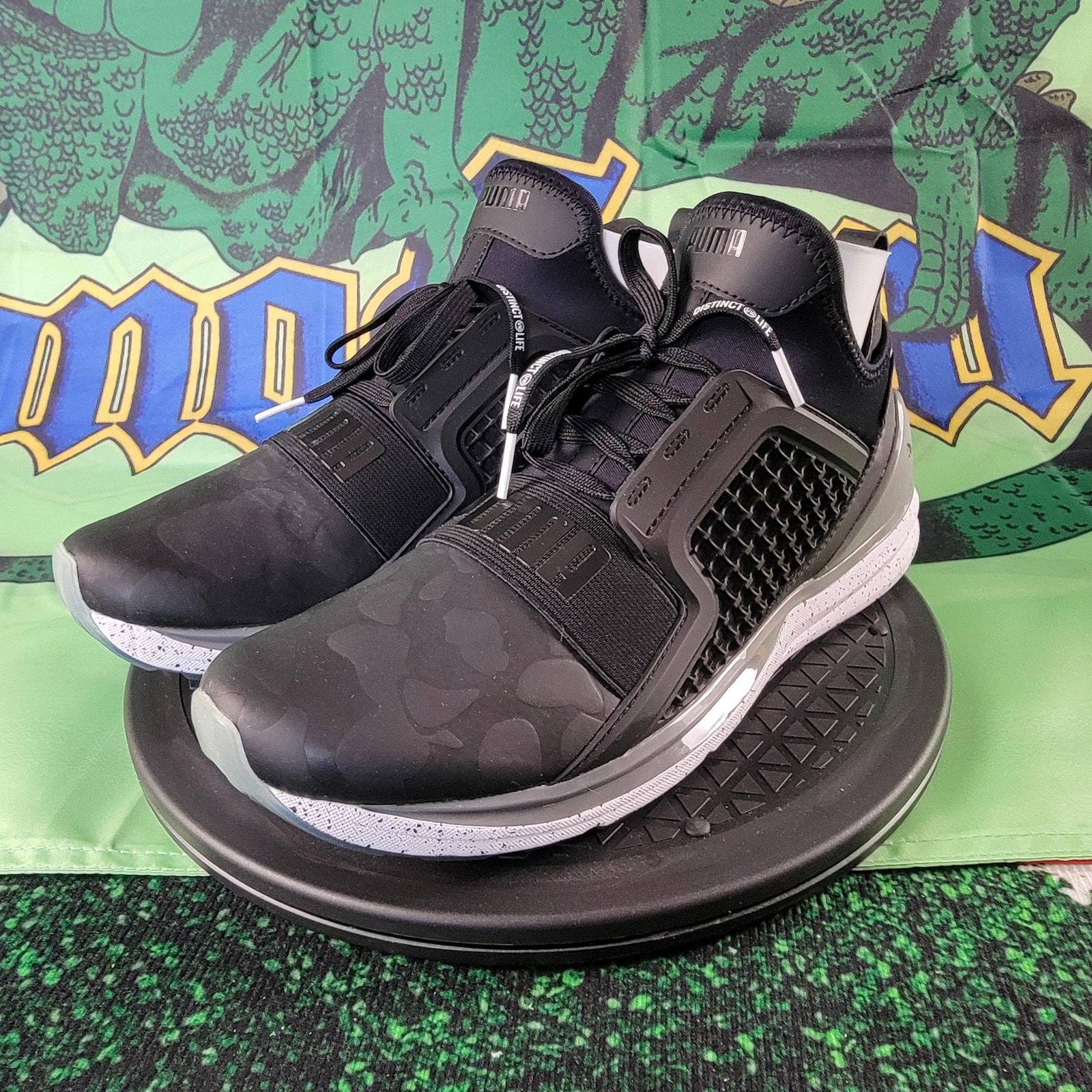 Puma Ignite Limitless Distinct Life 190445-01 Men's Black Athletic Shoes Sz 9.5