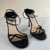Jimmy Choo Brent black long lace strapped sandals high heel. EU 36 US 5.5