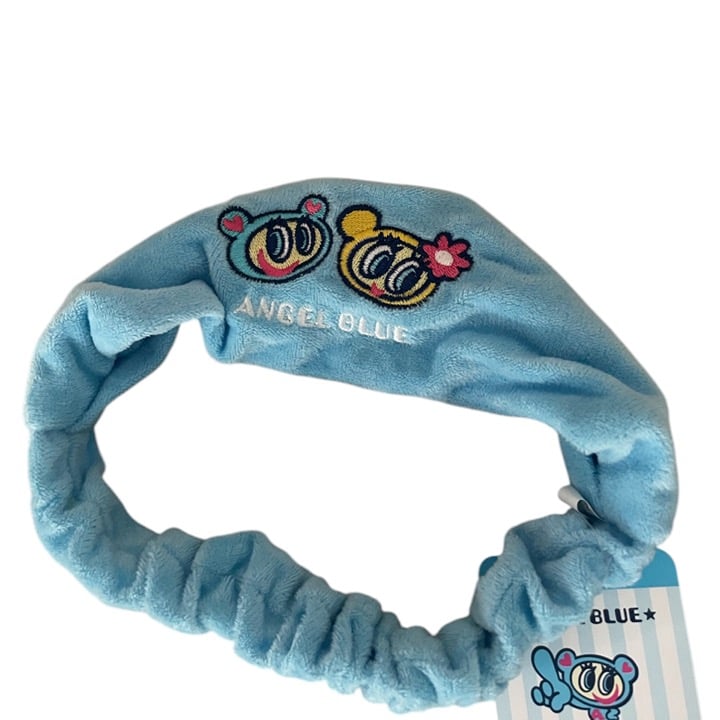 Angel Blue Japanese Brand Blue Embroidered Fabric Headband New with Tag