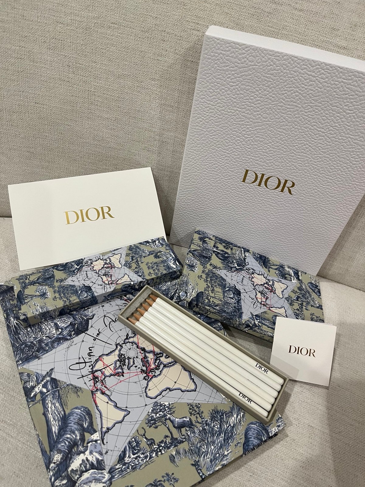 Dior Notebook Stationery Set Platinum Birthday Gift
