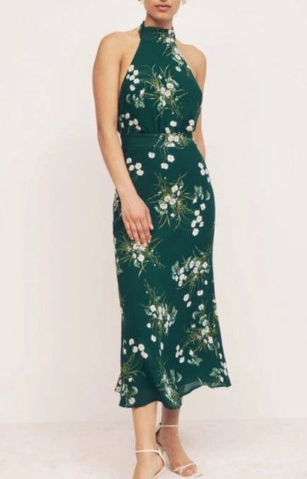 New with tags Reformation Lizbeth dress in green size 6