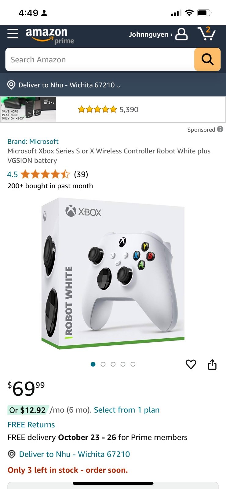 Wireless Controller xbox robot white