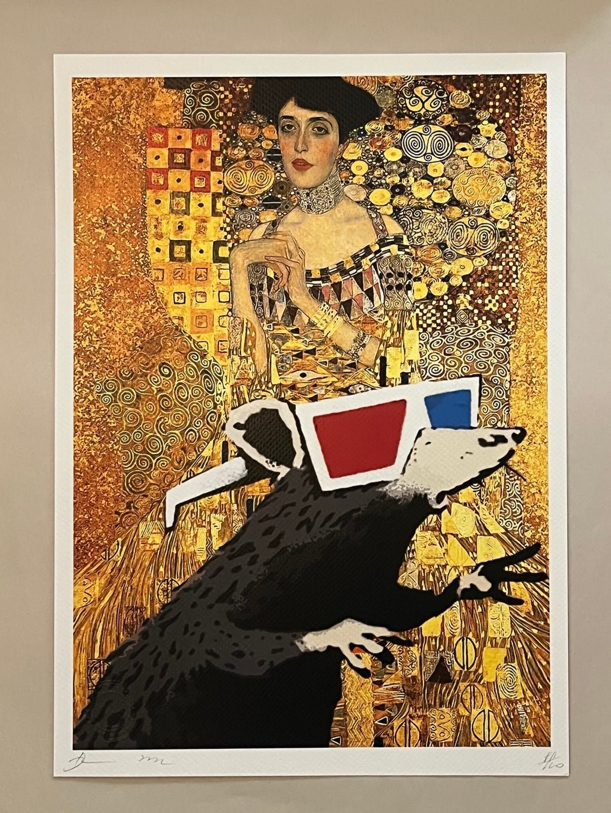 Gustav Klimt, DEATH NYC Hand Signed Street Art Print Limited Edition w/ COA