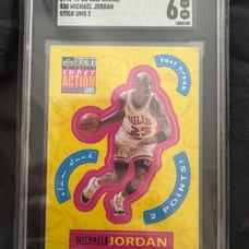 1996-97 UD COL. CHOICE S30 Michael Jordan stick ums 2 SGC 6 EX NM