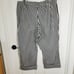 Liv Habitat Pants Woman XL Black Gingham Cuffed Ankle Windbreaker Parachute