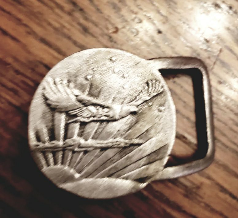 Eagle Indiana metal belt buckle