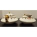 Vintage Cleveland China Sugar Bowl w/Lid & creamer pitcher Bridal Rose Pattern
