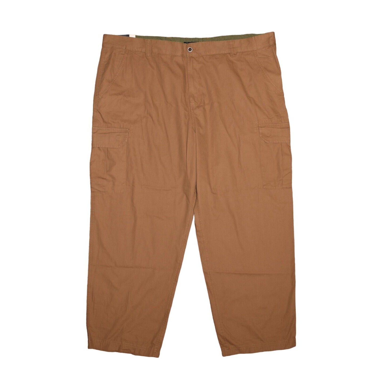 CHAPS NEW 70 Flat Front Straight Leg Khaki Cargo Pant Men's 48