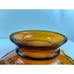 Vintage Fenton Cherub Angel Baby face Amber Glass Hurricane Lamp