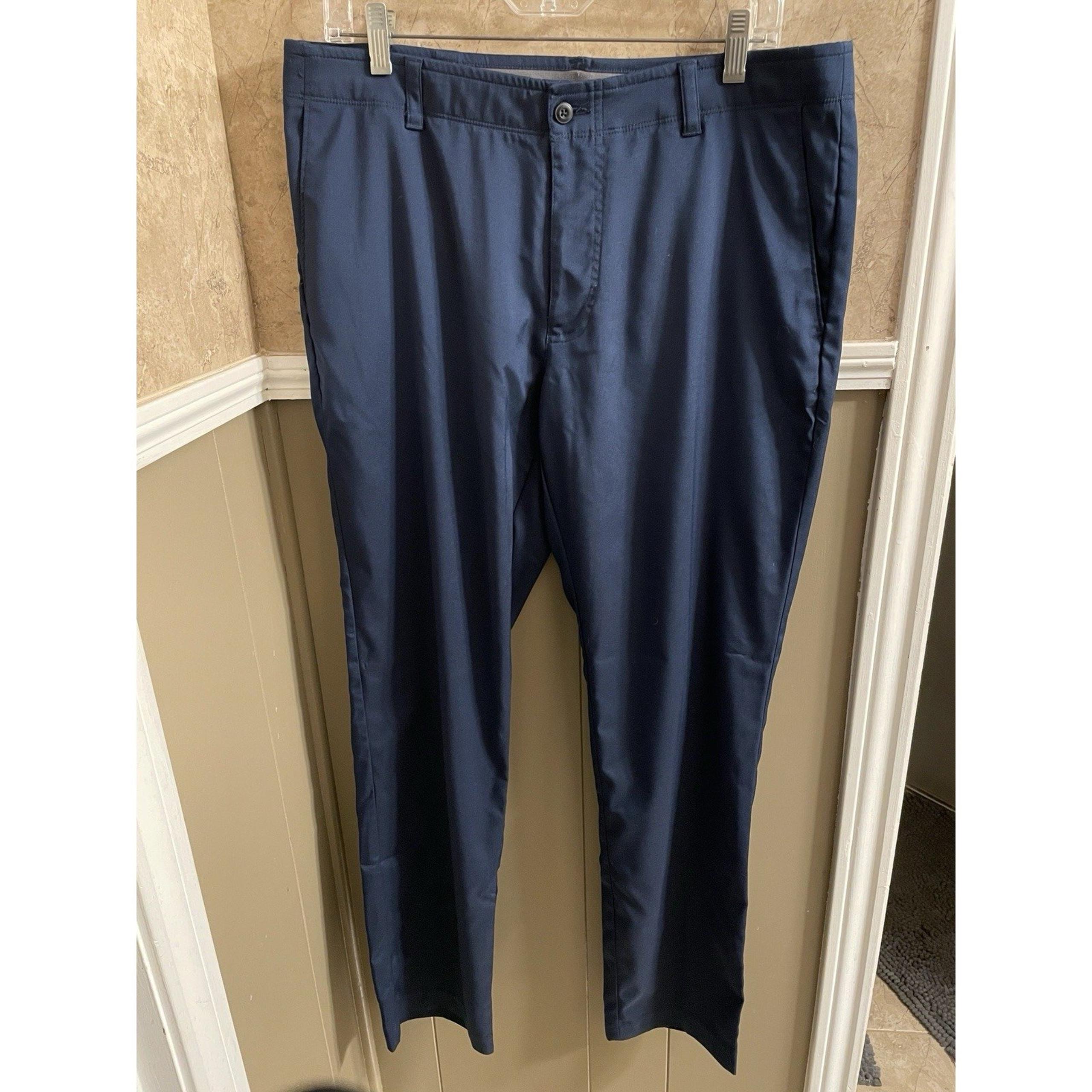PGA Tour Blue Golf Pants Men's Size 34 X 32 Made For Perry Ellis Europe Stretch