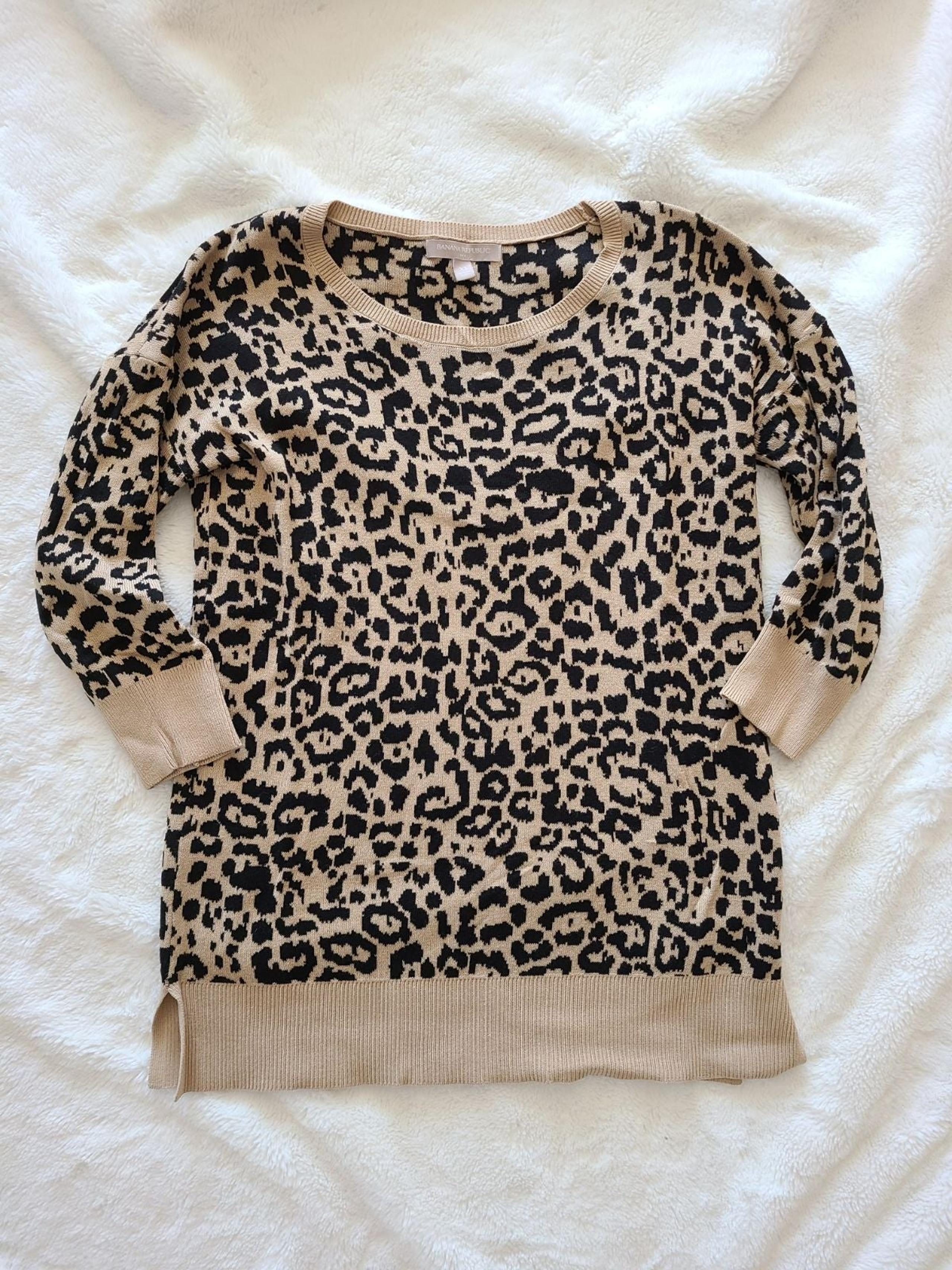 Banana republic leopard print tunic swea