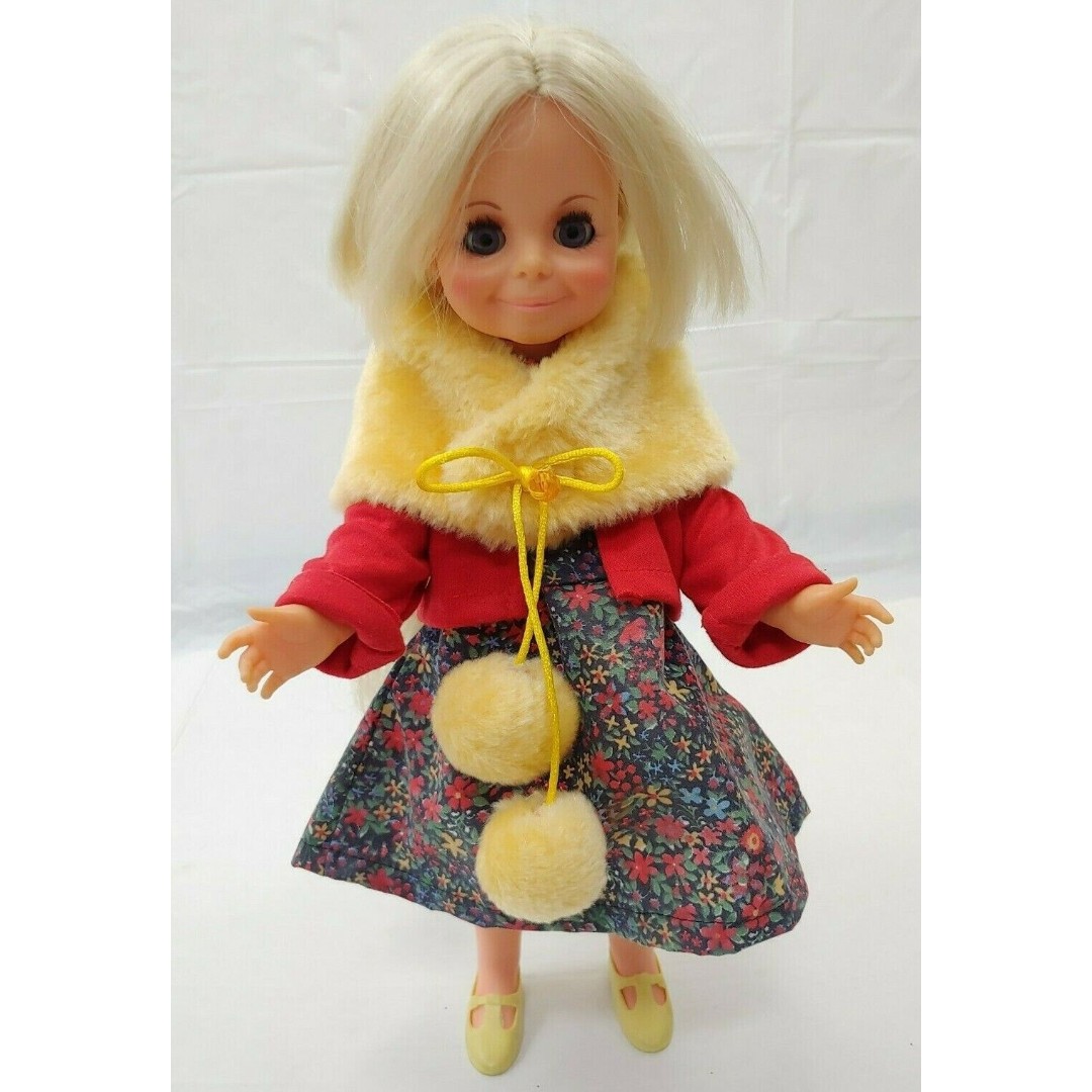 Vintage 1969 Real Toy Doll Hair Growing Hair Doll Blond Hair Blue Eyes Crissy