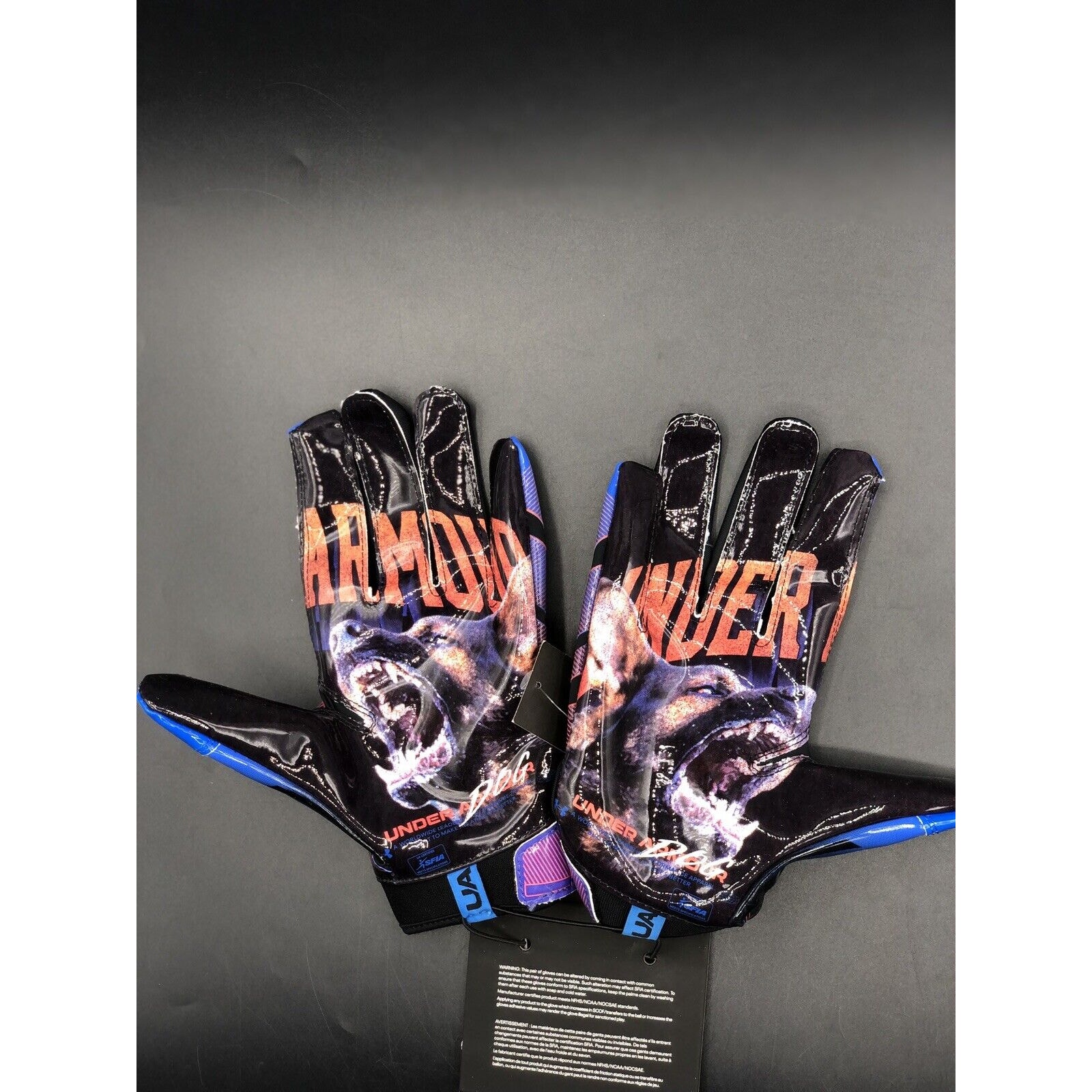 under armour Football Dog Gloves F8 Glue Grip Size Large