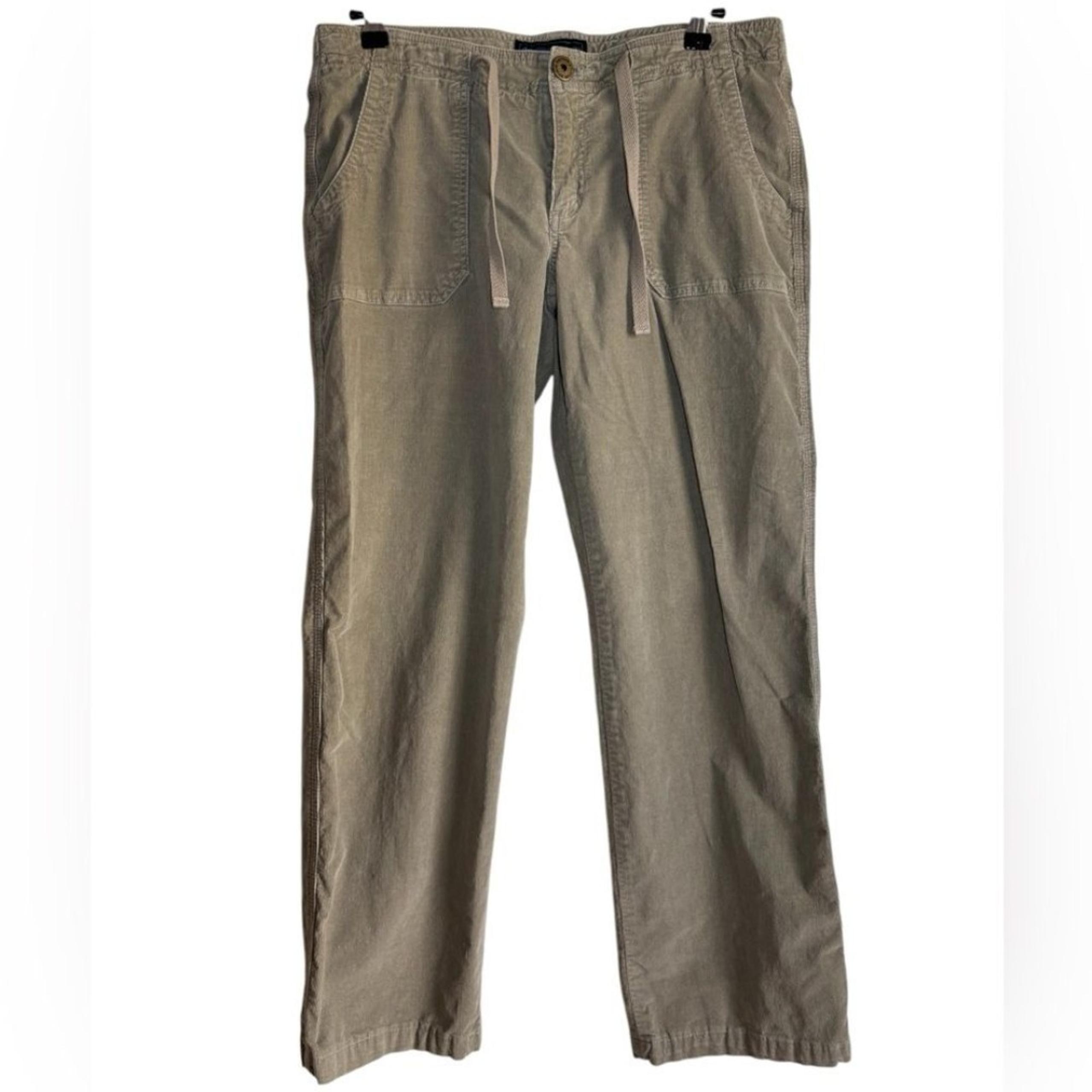 Eastern Mountain Sports EMS Women's Corduroy Straight Pants 10 Tan Khaki Stretch
