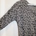Rails Sami Leopard Charcoal Gray Animal Print V Neck Long Sleeve Top
