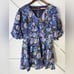 NWT Rachel Parcell Floral Linen Blend V-Neck Puff Sleeve Mini Dress Size 16