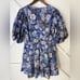 NWT Rachel Parcell Floral Linen Blend V-Neck Puff Sleeve Mini Dress Size 16