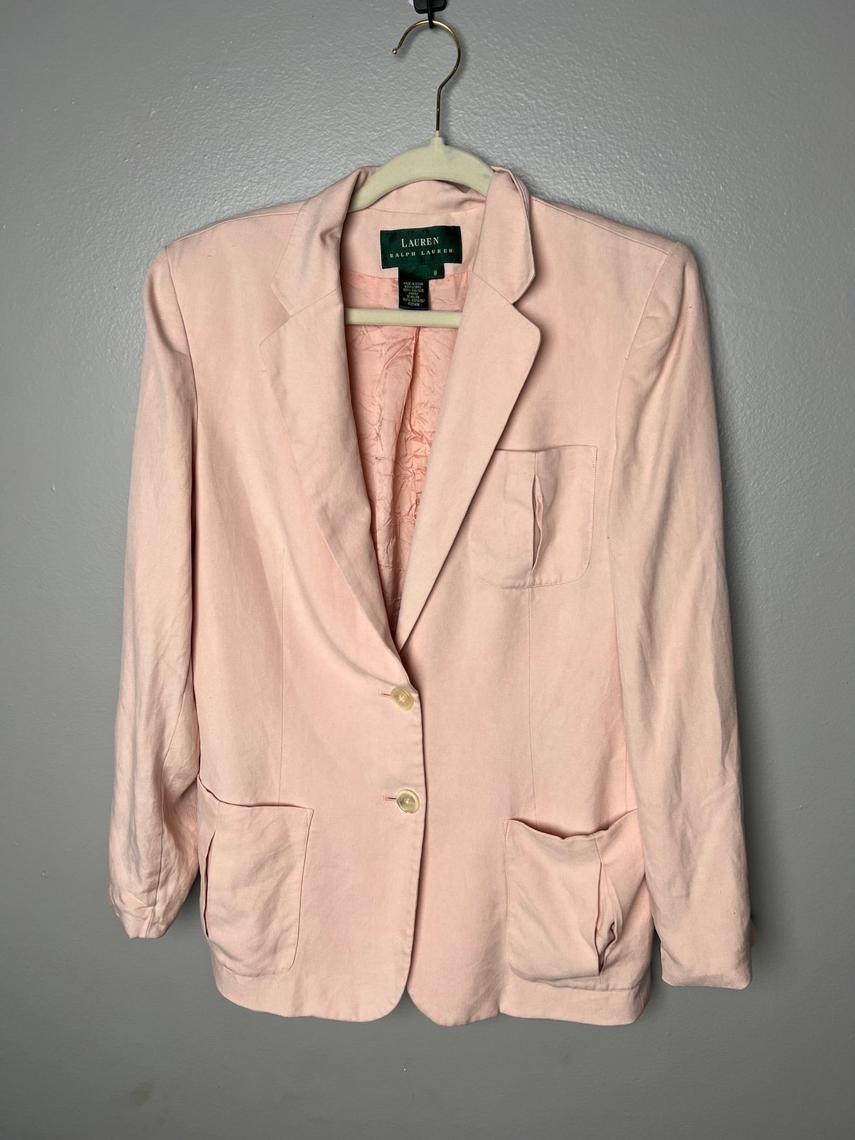 Lauren Ralph Lauren 100% Silk Blazer Jacket- 8