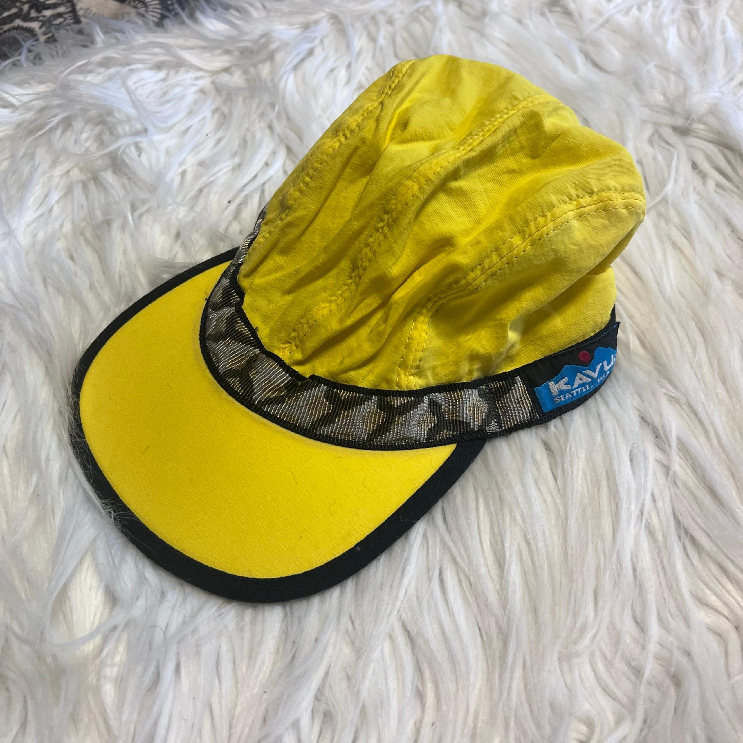 Kavu vintage bright yellow adjustable brim hat