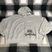 VS PINK IVY FLEECE CAMPUS FULL ZIP LOGO HOODIE IN HEATHER GREY BLING SIZE XXL