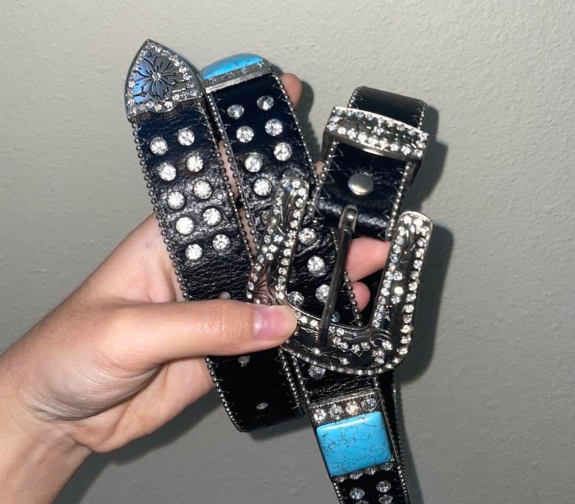 Crystal Studded Western Belt