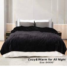 Heated Blanket Flannel Washable Queen Size Electric Blanket with 4 Heat Setting