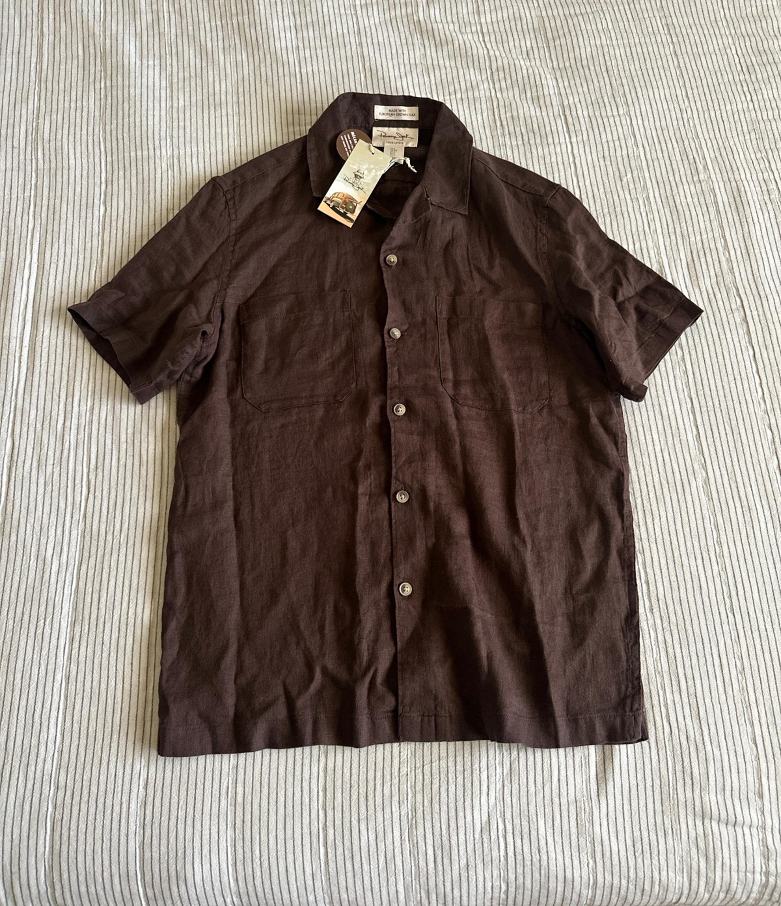Men’s Brown Linen Shirt