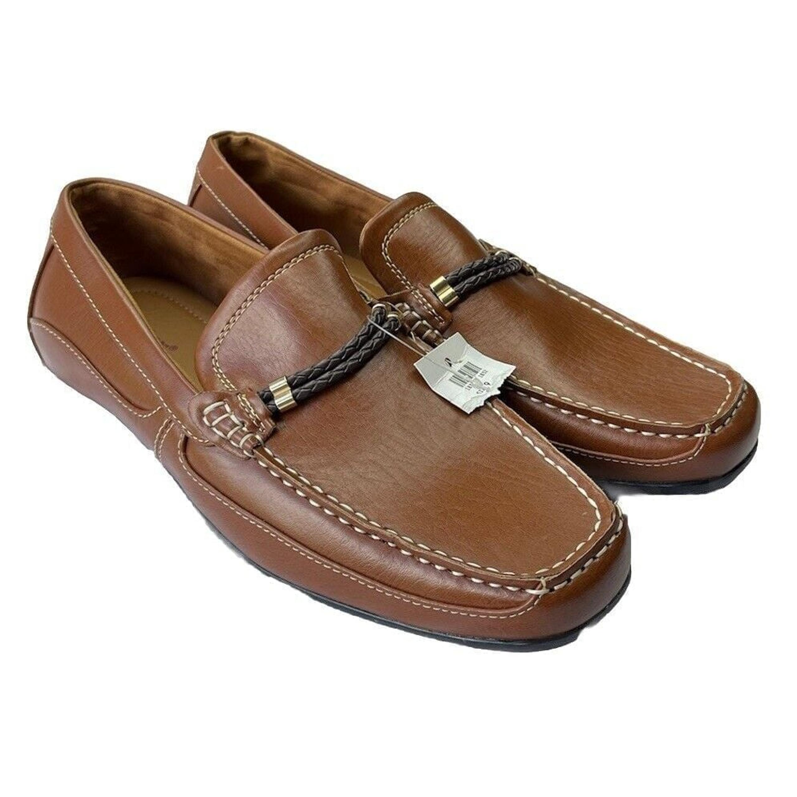Dexter Comfort Memory Foam Tan Brown Loafers Driving Moccasins Mens Slip On 9 M