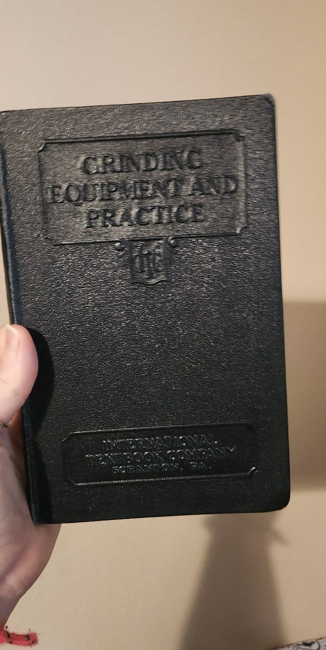 1930s Grinding equipment and practice book beautiful piece of history collector
