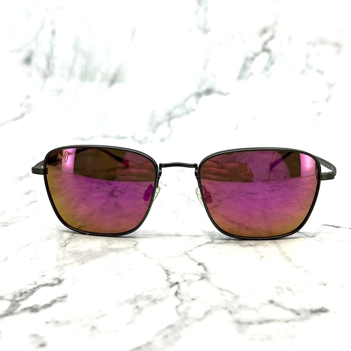Maui Jim SPINNAKER MJ545-14 Sunglasses Gunmetal pink lens 54-19-140 titanium
