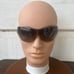 Vintage Versace VE2054 VE/2054 1000/8G Silver/White Shields Sunglasses w/Case
