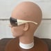Vintage Versace VE2054 VE/2054 1000/8G Silver/White Shields Sunglasses w/Case