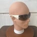 Vintage Versace VE2054 VE/2054 1000/8G Silver/White Shields Sunglasses w/Case