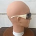 Vintage Versace VE2054 VE/2054 1000/8G Silver/White Shields Sunglasses w/Case