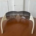 Vintage Versace VE2054 VE/2054 1000/8G Silver/White Shields Sunglasses w/Case