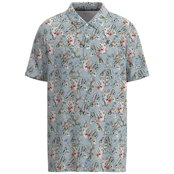 Hooey The Weekender Mens Blue Floral Short Sleeve Cowboy Golf Polo Shirt Size XL