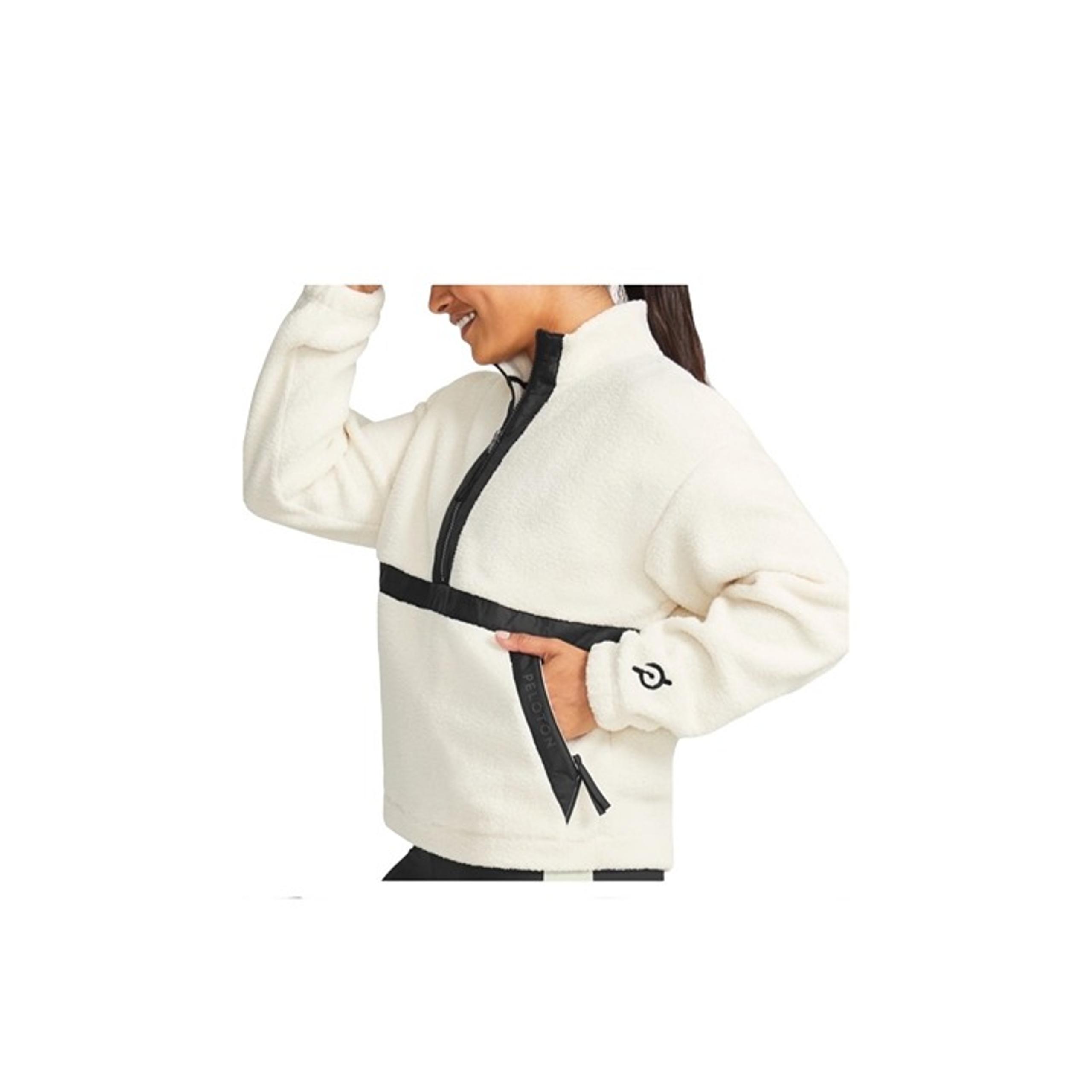 Peleton Pullover Fleece Jacket Cream Size XL Athletic Outdoor Gorpcore Casual