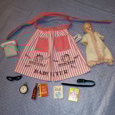 Vintage Barbie Babysitter Apron Set