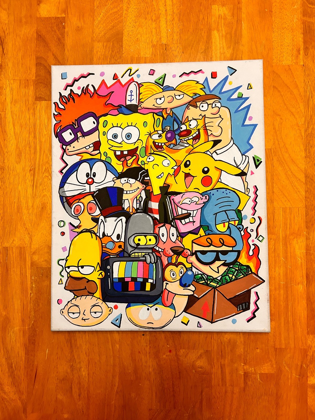90’s Cartoon shows Collage Artwork 16 X 20