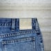 Vintage Lee MR Jeans Baggy Wide Leg Fit Medium Wash Denim Union Made in USA 90s