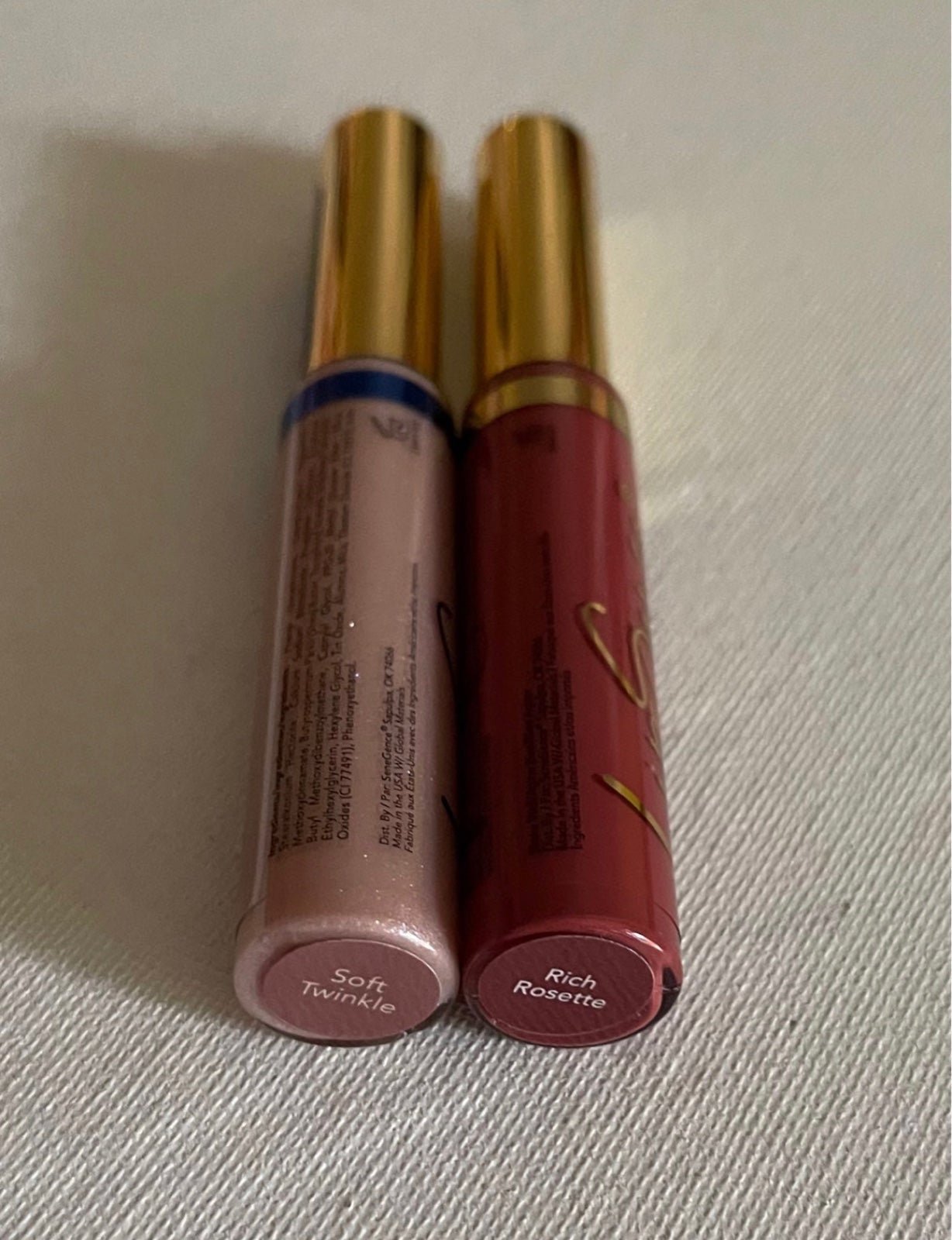 SeneGence Bundle 1 lip color 1 gloss Soft Glam Set Rich Rosette Soft Twinkle