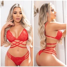 ️ NEW red transparent wireless lingerie set