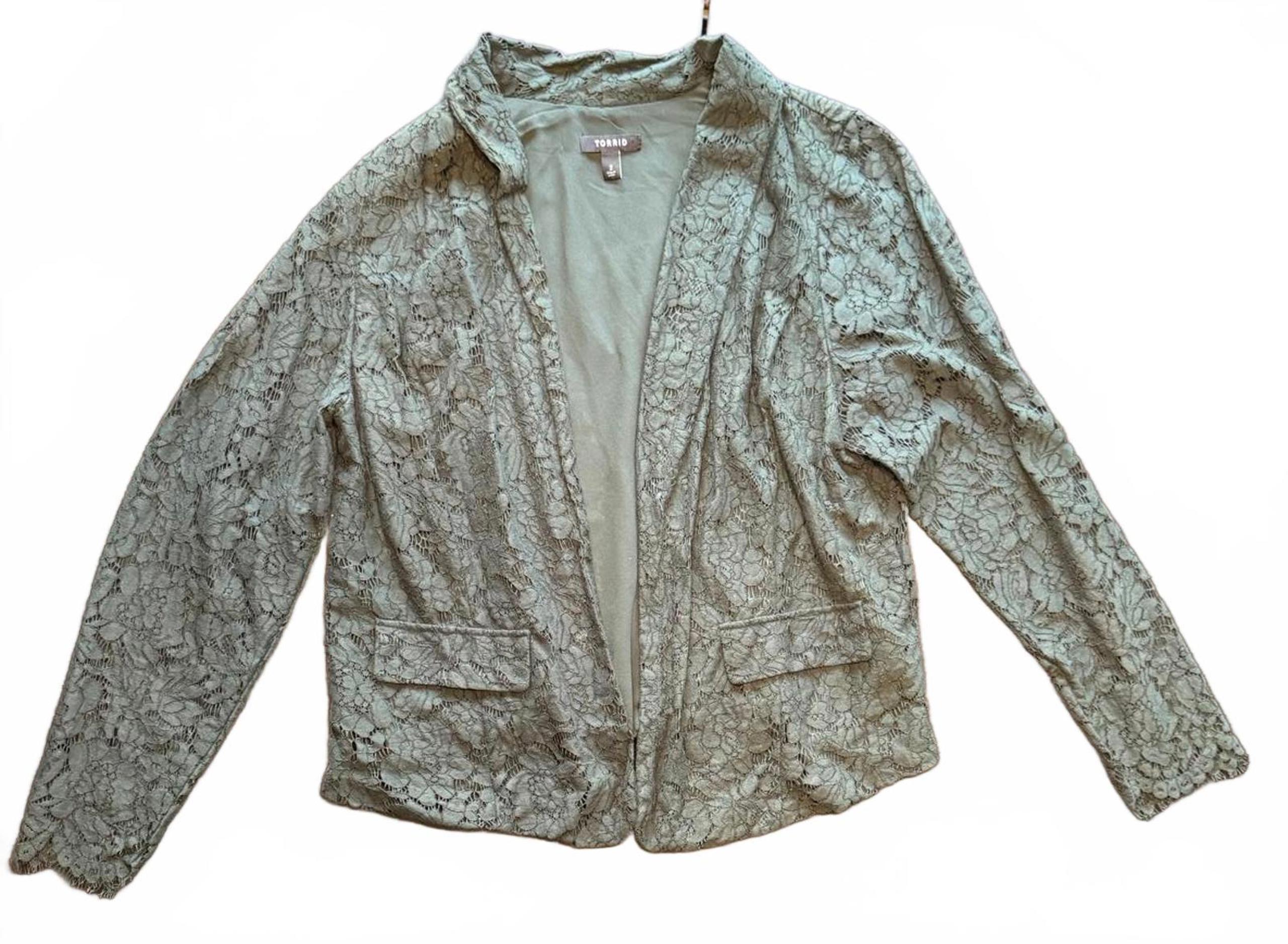 Elegant Lace Blazer by Torrid - Size 2