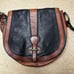 Vintage Fossil Crossbody Saddlebag Cow Hide Leather