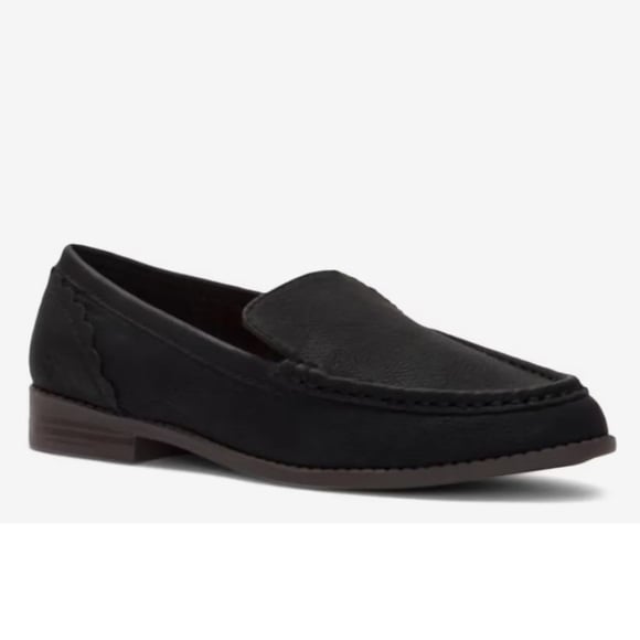 LUCKY BRAND LP-EDRICA Black Leather Loafer Women’s 8.5 M Slip On Shoes