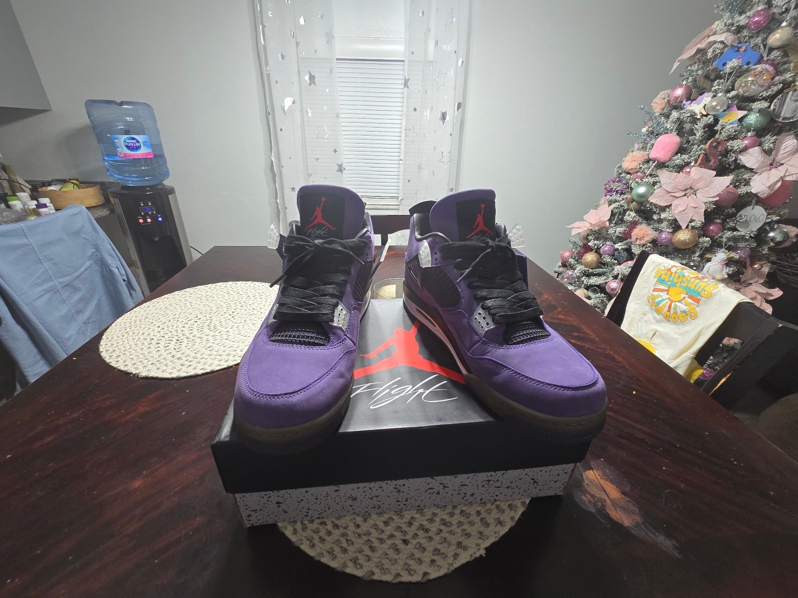 TRAVIS SCOTT X JORDAN 4 RETRO 'PURPLE SUEDE - BLACK MIDSOLE Friends & Family