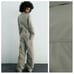 NWT. Zara Greenish Cotton Full Length Jumpsuit. Size S.