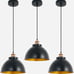Industrial Modern Black Barn Pendant Light -Set of 3 Lights