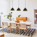 Industrial Modern Black Barn Pendant Light -Set of 3 Lights